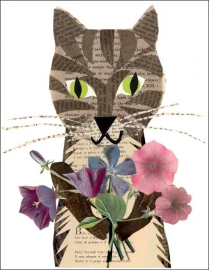 Cat with Flowers