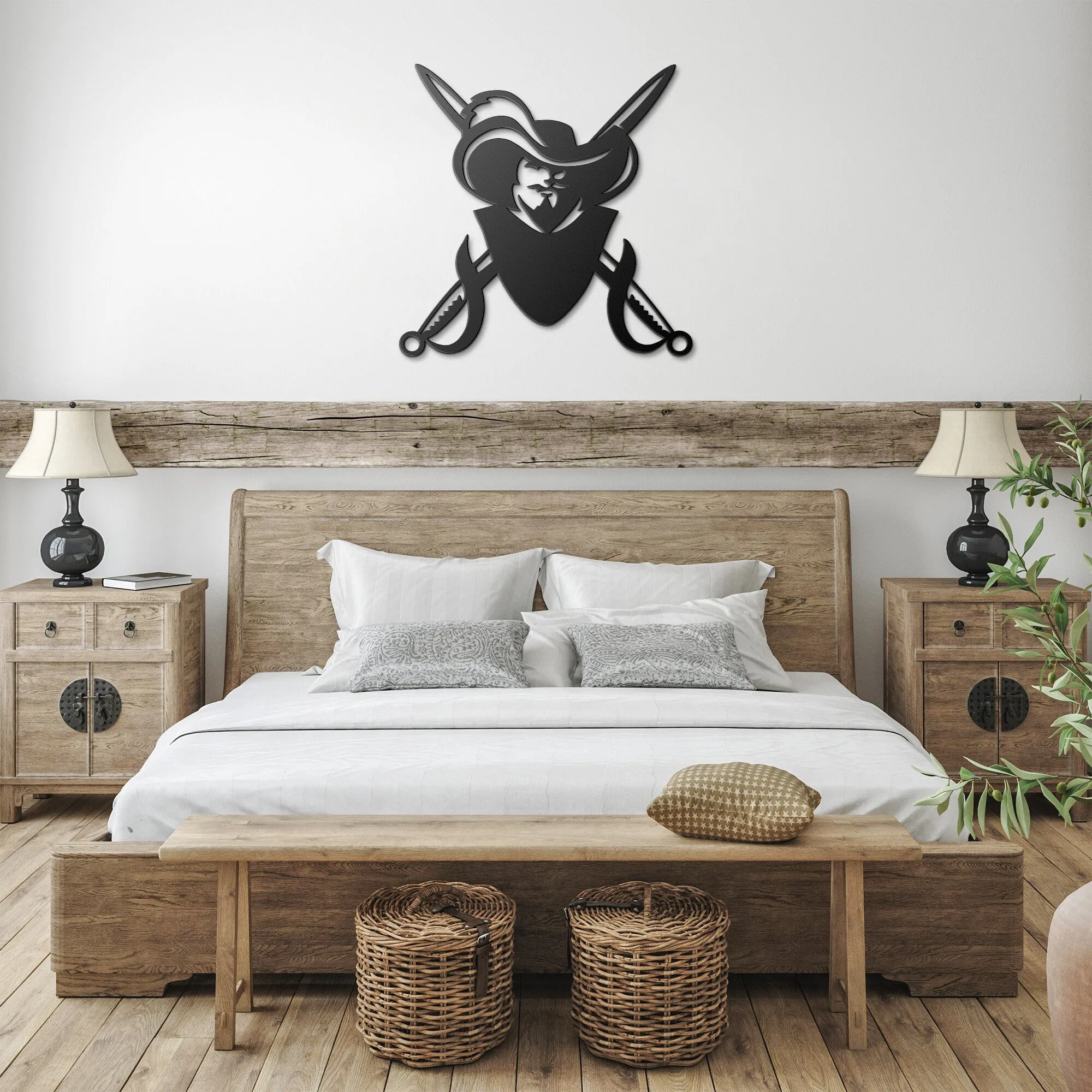 Cavalier Crossed Swords-1B Mascot Steel Wall Art