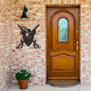 Cavalier Crossed Swords-1B Mascot Steel Wall Art