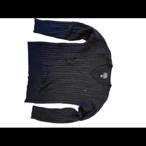 Chaps Classics Cable Knit V-Neck Sweater - Navy Blue - Size L