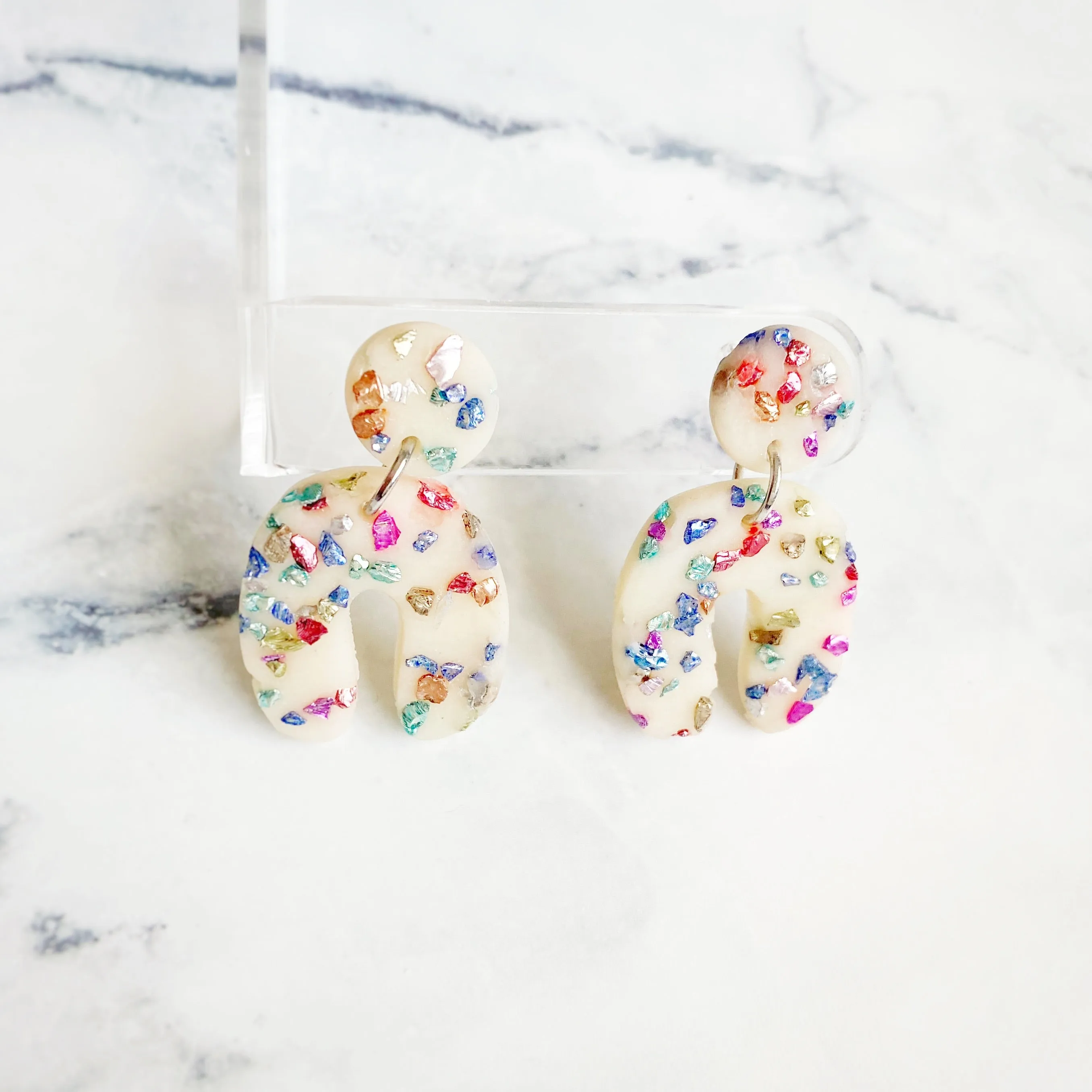 Confetti Party Clay earrings