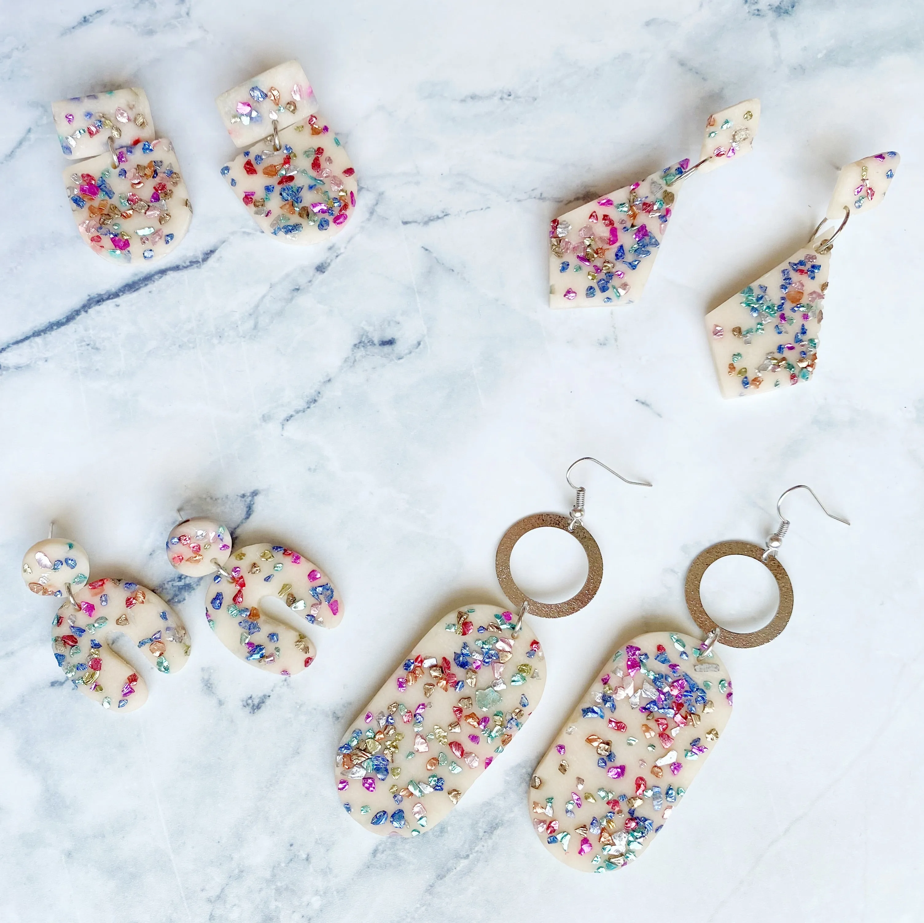 Confetti Party Clay earrings