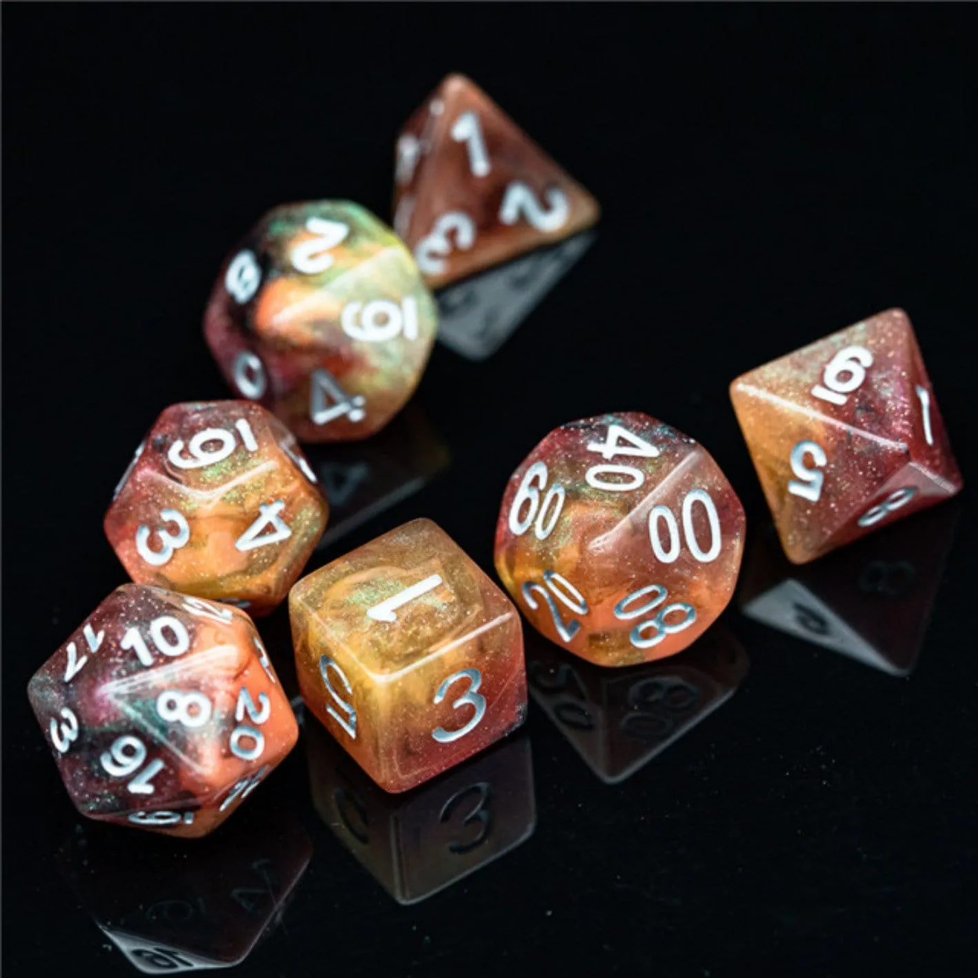 Copper Cosmos RPG Dice Set