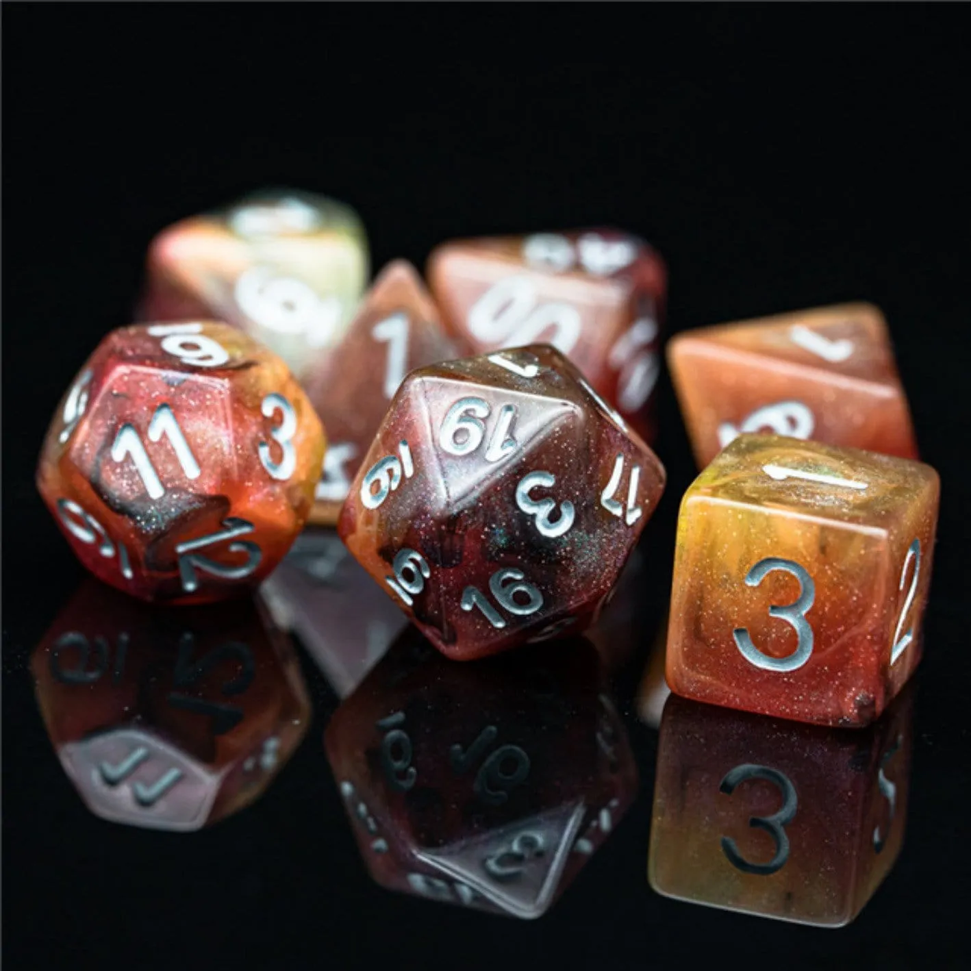 Copper Cosmos RPG Dice Set