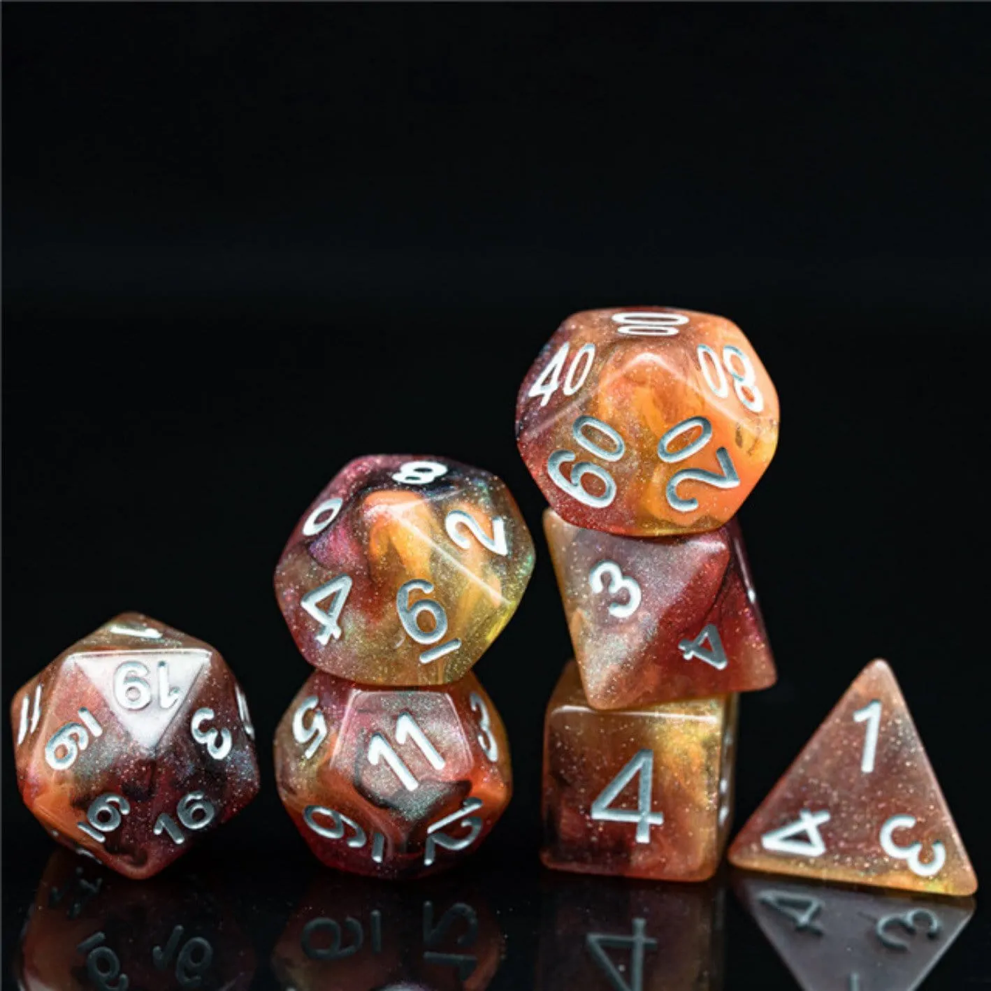 Copper Cosmos RPG Dice Set