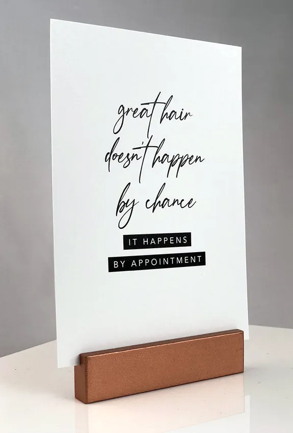 Copper Metal Rectangle Sign Stands