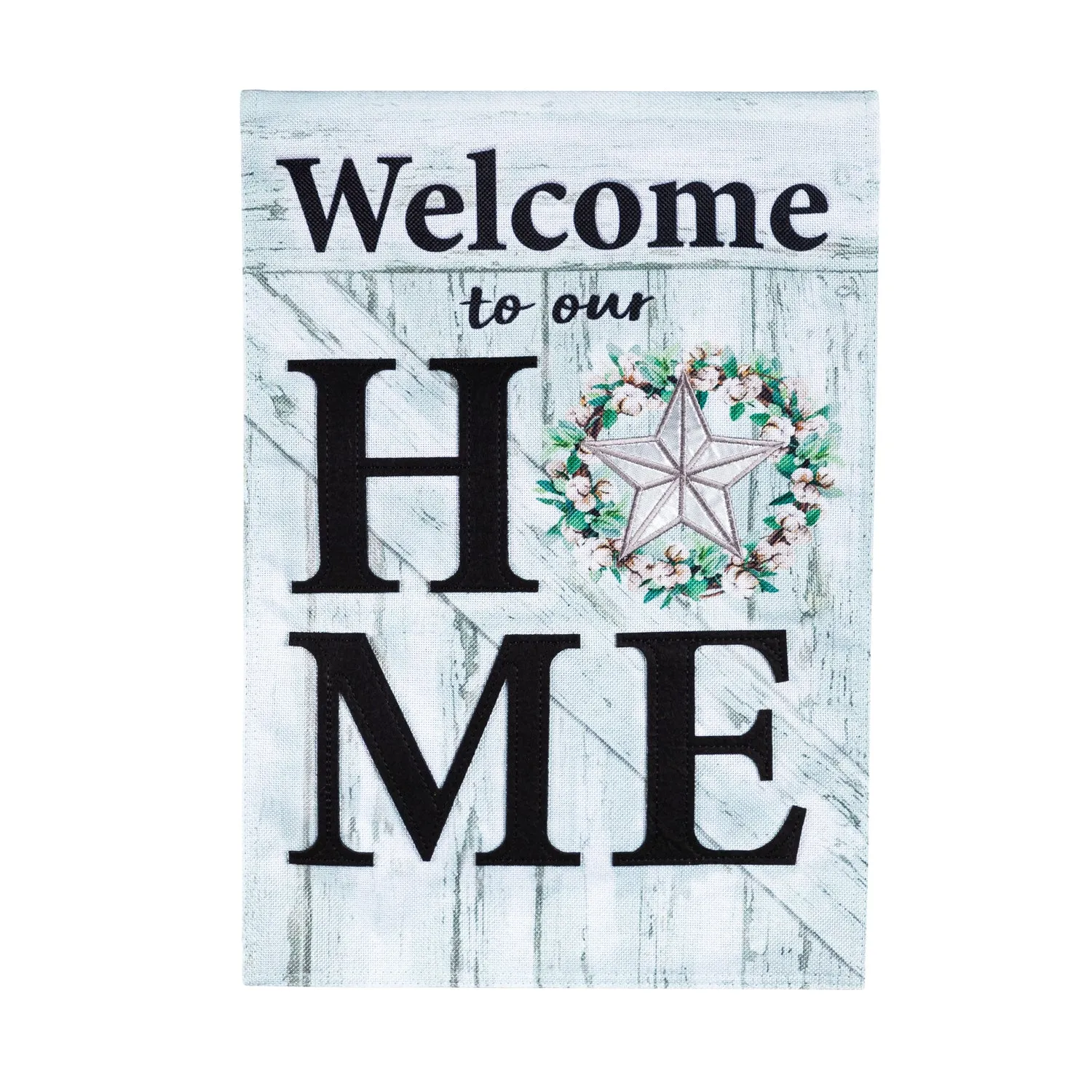 Country Star HOME House Burlap Flag,13b9685