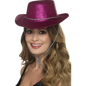Cowboy Glitter Hat - Pink