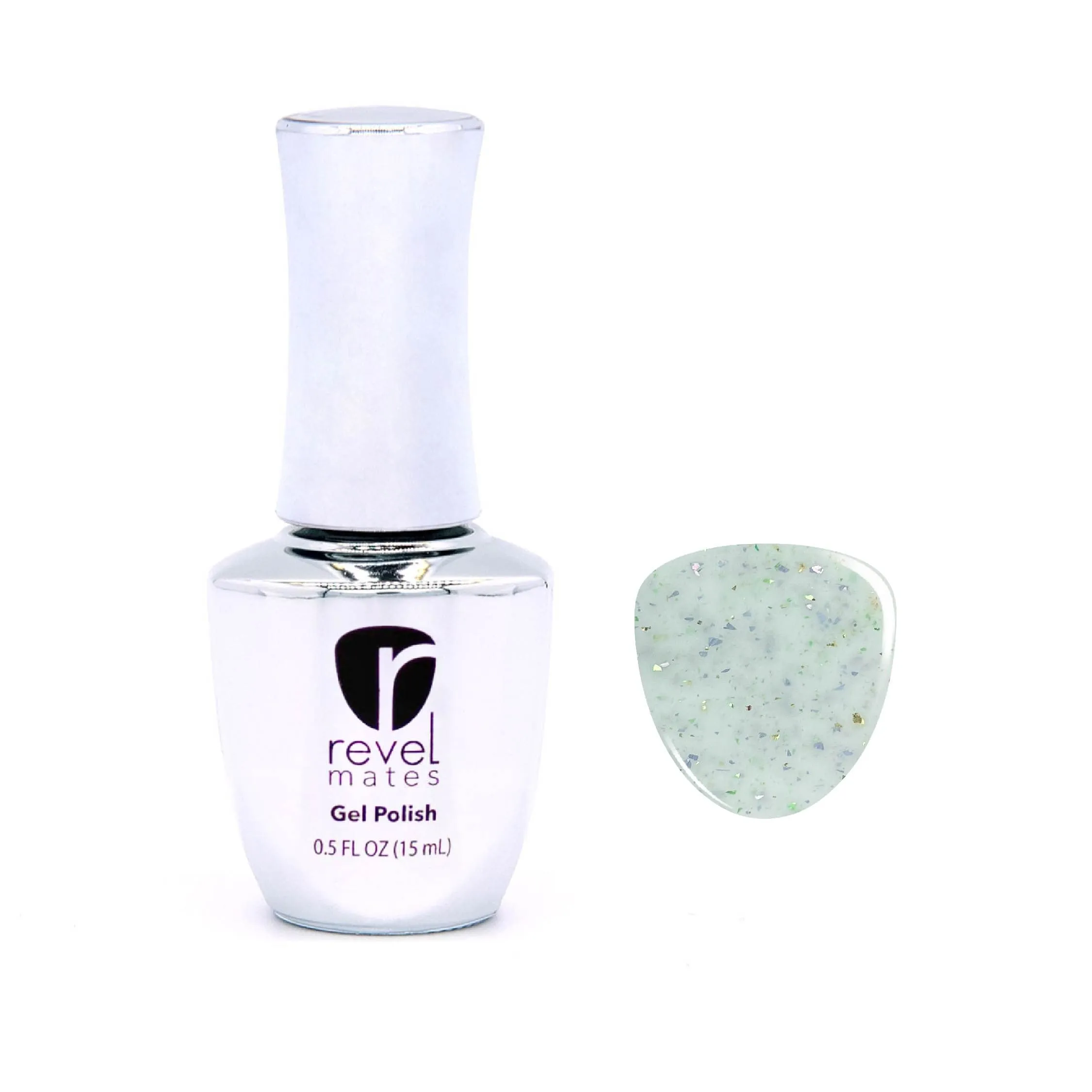 D791 Botanical Garden Green Flake Gel Polish