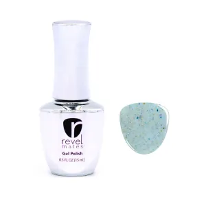 D793 April Showers Blue Flake Gel Polish