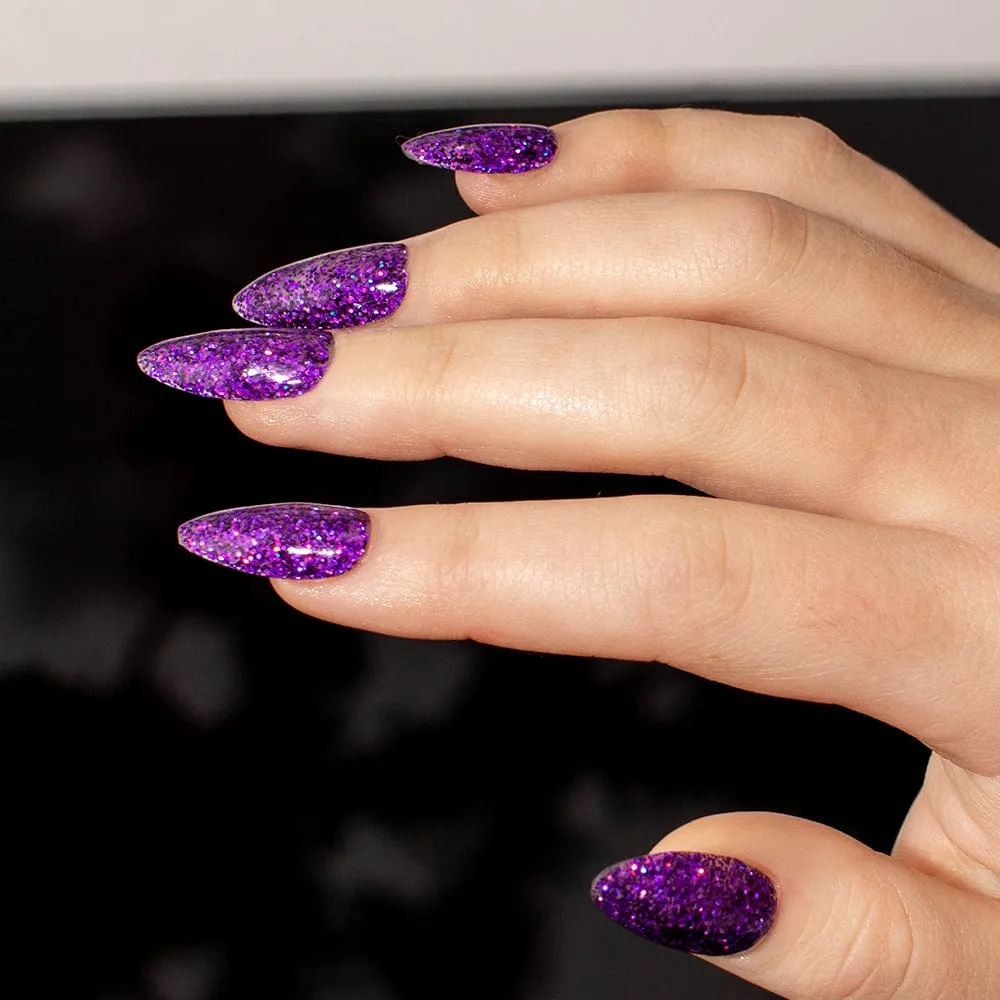 D990 Aspire Purple Glitter Dip Powder
