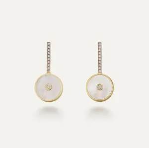 Déco Mother of Pearl & Diamonds Earrings