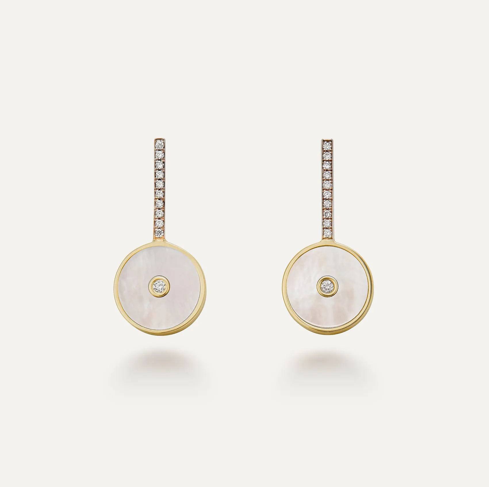 Déco Mother of Pearl & Diamonds Earrings