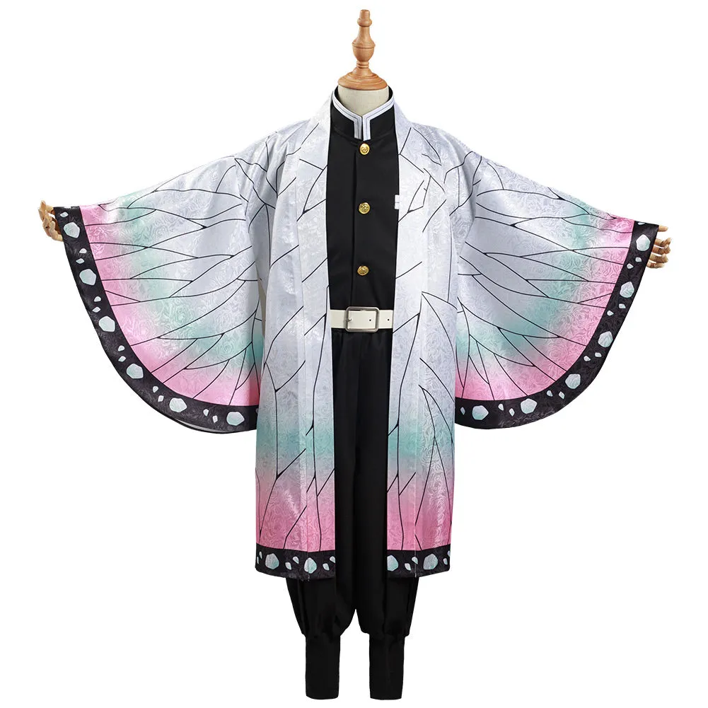 Demon Slayer: Kimetsu no Yaiba Halloween Carnival Suit Kochou Shinobu Cosplay Costume Kids Cloak Coat