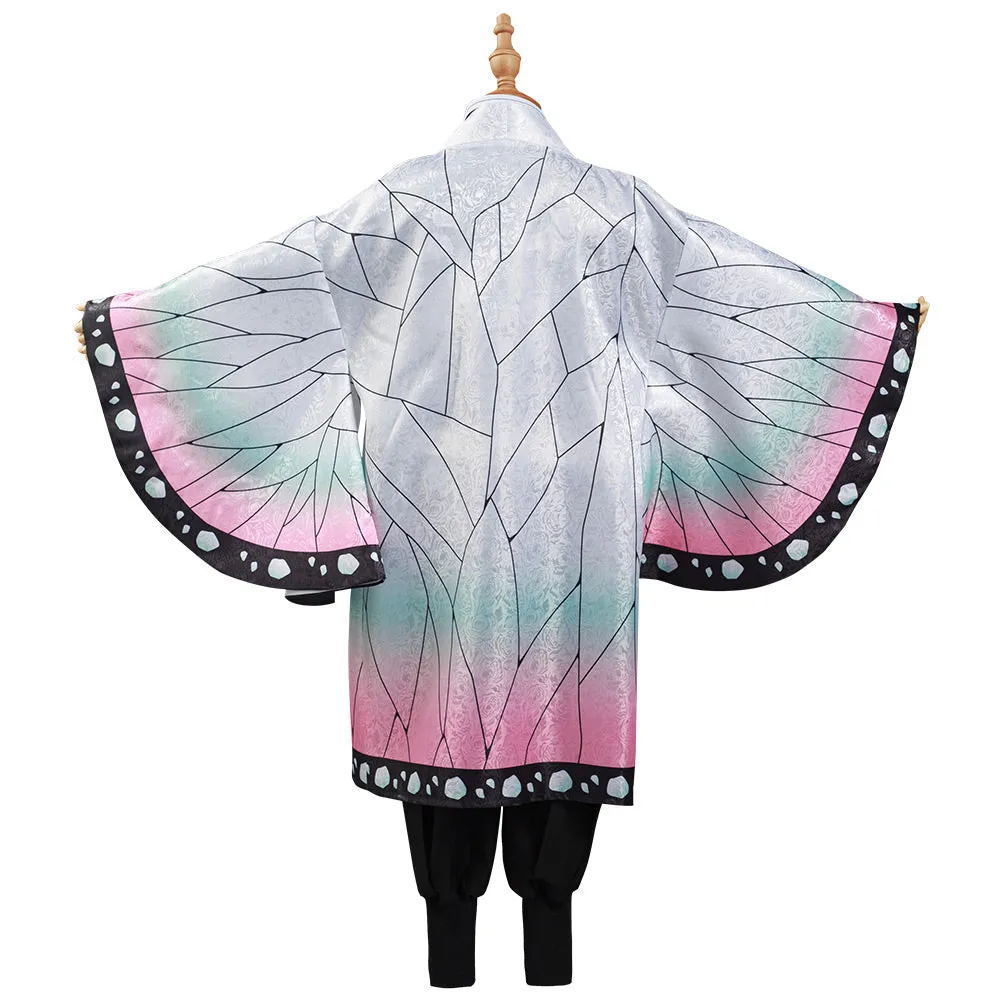 Demon Slayer: Kimetsu no Yaiba Halloween Carnival Suit Kochou Shinobu Cosplay Costume Kids Cloak Coat