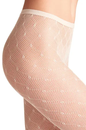 Diamond Net Tights - Ivory