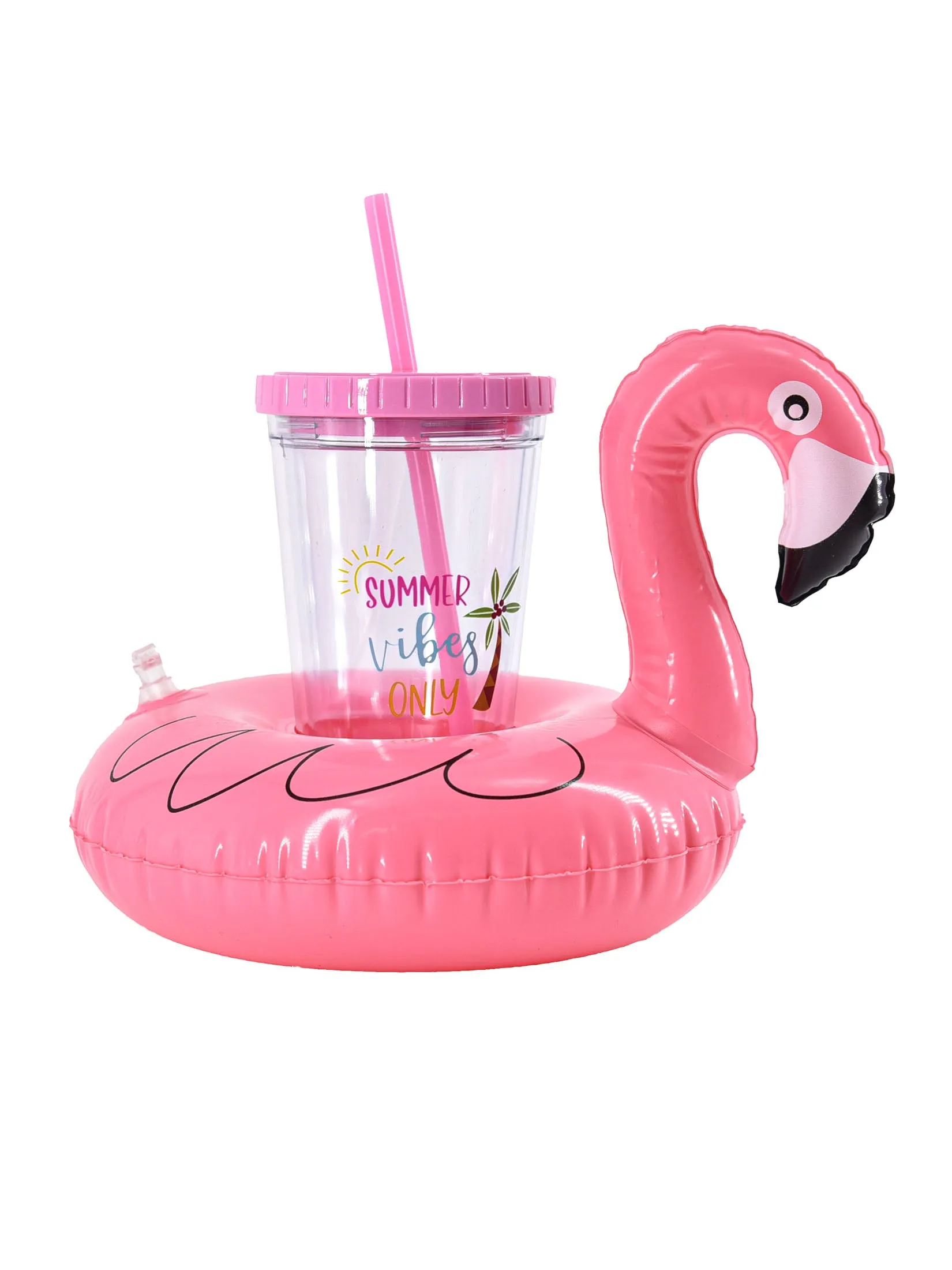 Distressed black "Mamacita Needs a Margarita" Cap with Summer Vibes Only Tumbler and Flamingo Floatie, Giftable, Summer Accessories