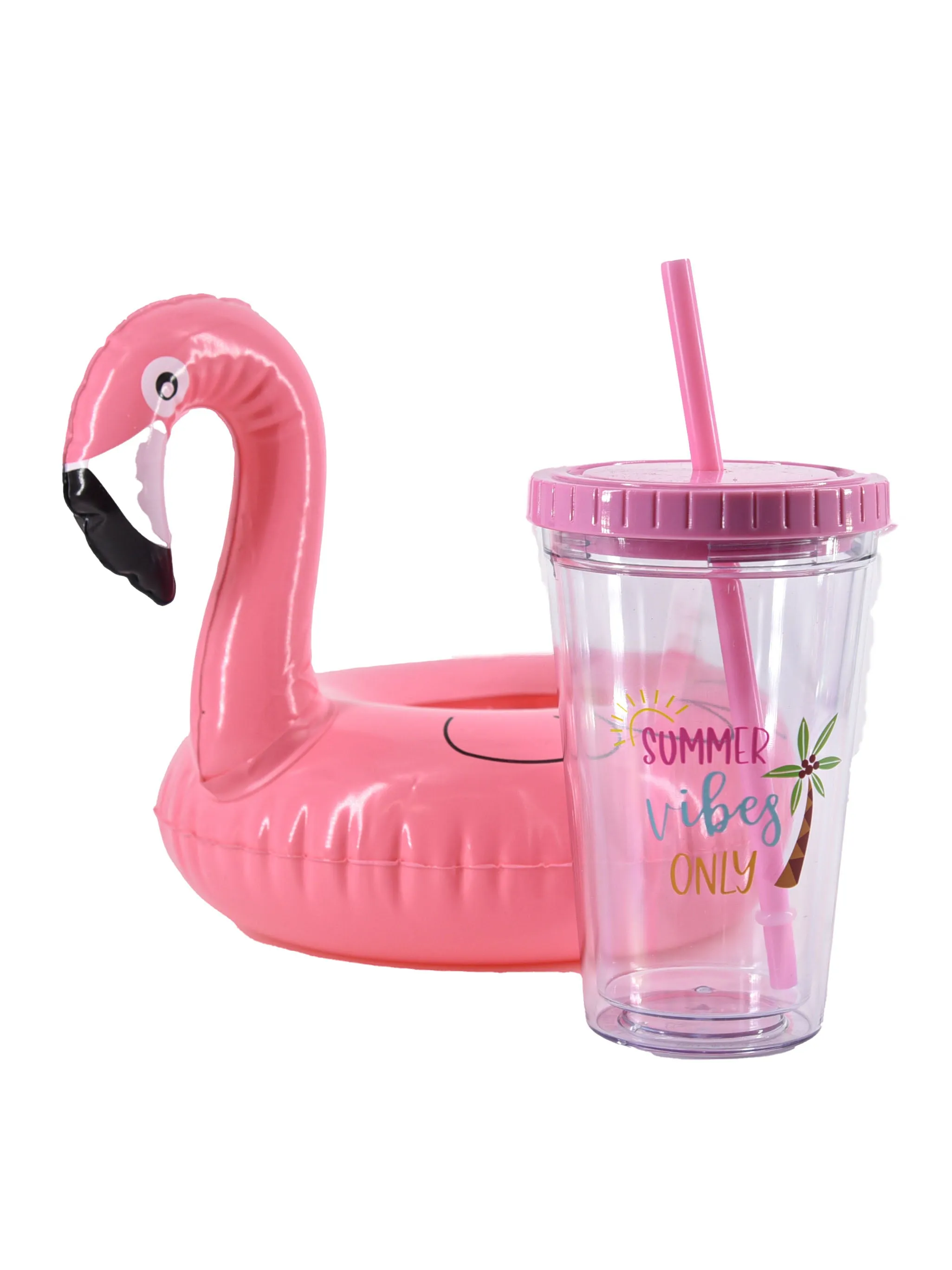 Distressed black "Mamacita Needs a Margarita" Cap with Summer Vibes Only Tumbler and Flamingo Floatie, Giftable, Summer Accessories