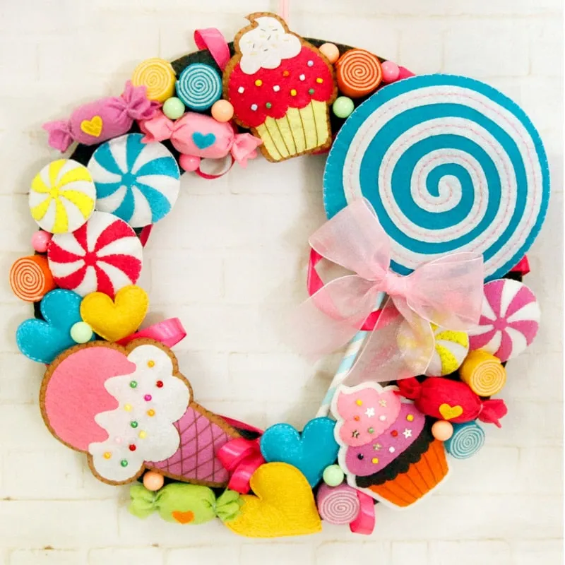 DIY Kit Felt Dessert Ornament room Decor