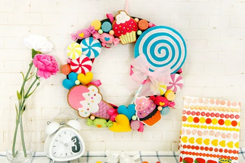 DIY Kit Felt Dessert Ornament room Decor