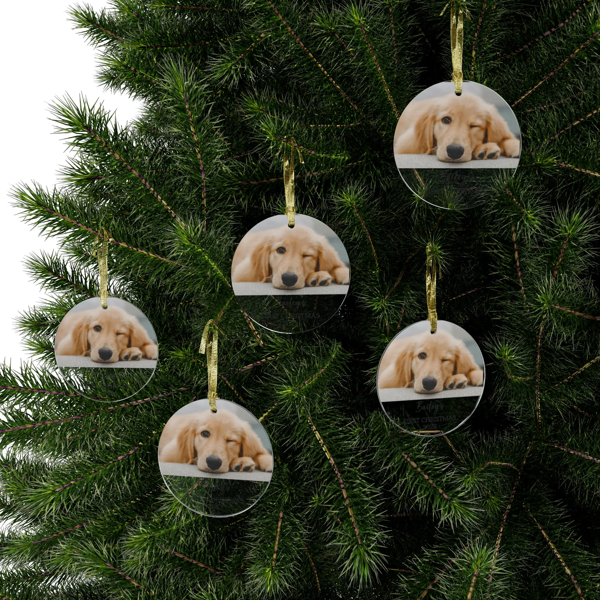 Dog Christmas Ornament, First Christmas Together, New Dog Gift, Custom Dog Photo Ornament, New Pet Gift, Christmas Decoration Keepsake