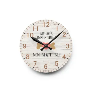 Dog's Dinner Non-Negotiable Wall Clock