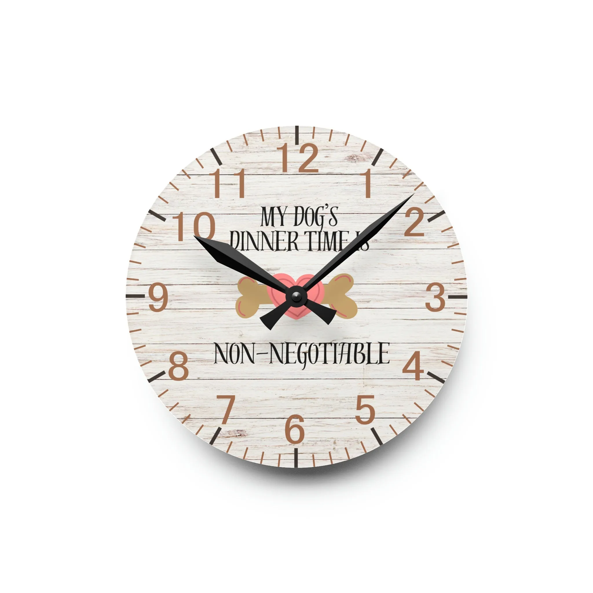 Dog's Dinner Non-Negotiable Wall Clock
