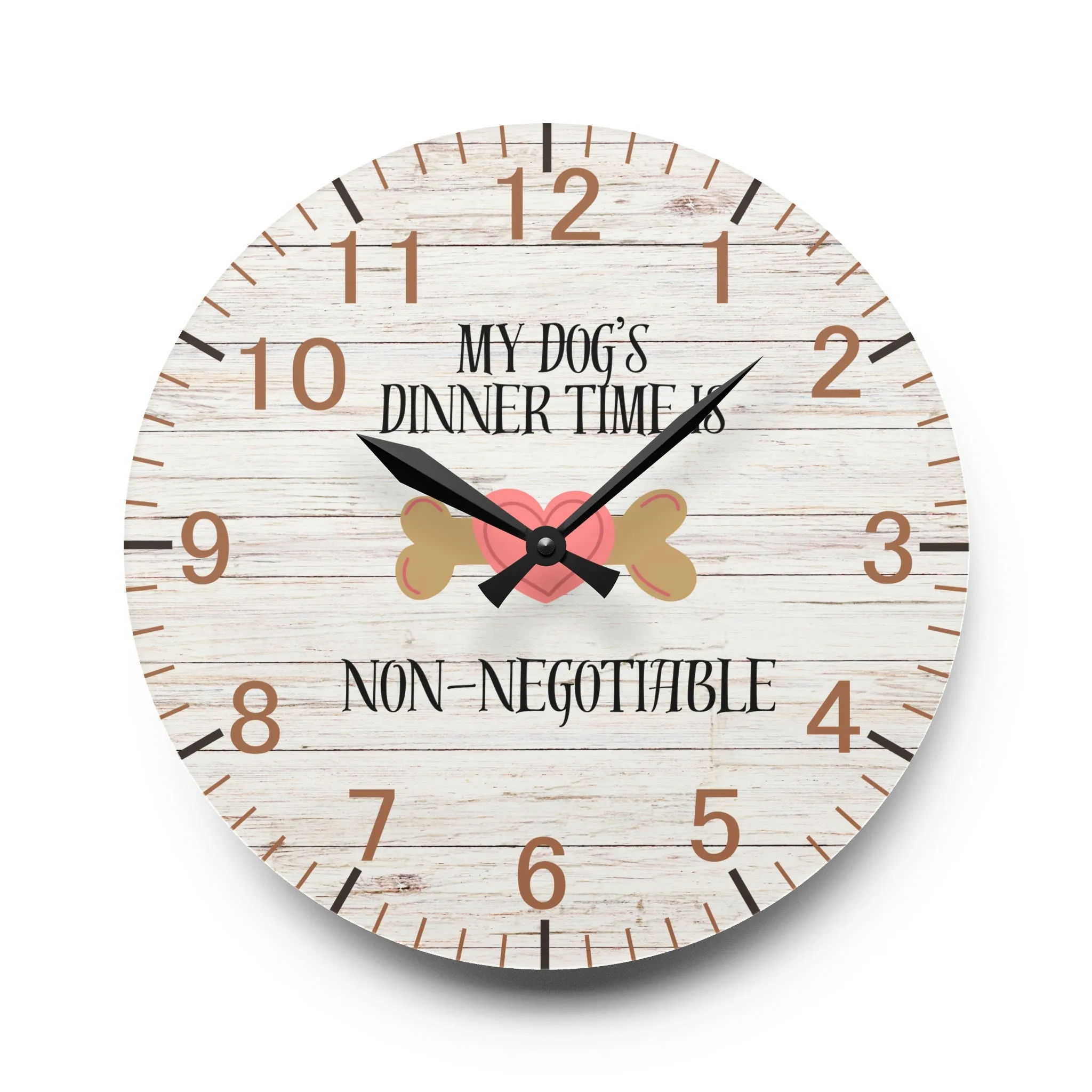 Dog's Dinner Non-Negotiable Wall Clock