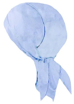 Doo Rag Light Baby Blue Bandana Du Head Wrap Motorcycle Skull Cap Cotton Dew MADE IN THE USA
