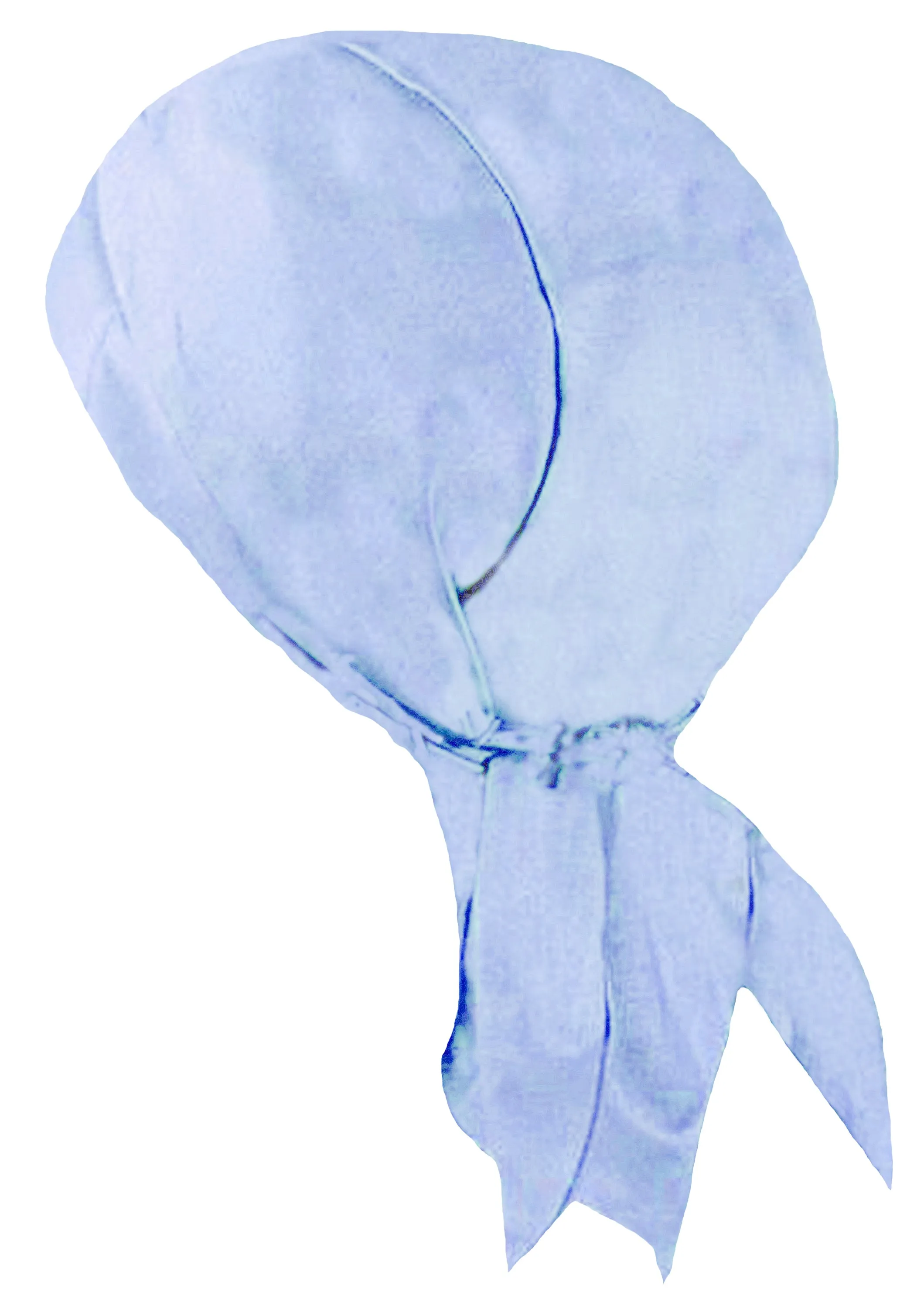 Doo Rag Light Baby Blue Bandana Du Head Wrap Motorcycle Skull Cap Cotton Dew MADE IN THE USA