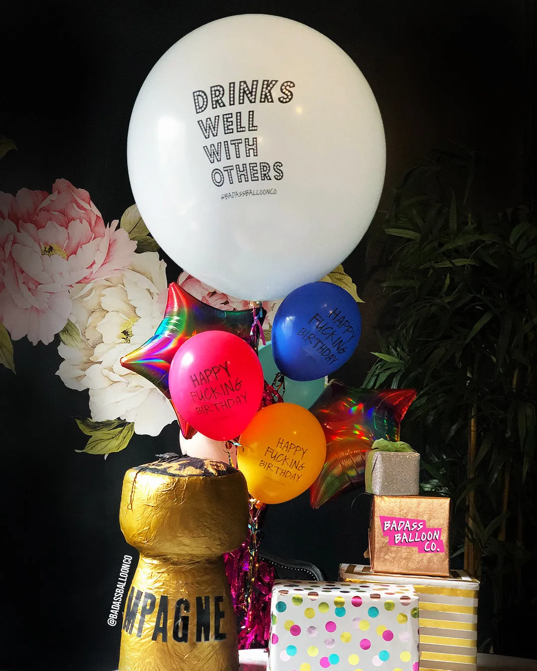 Drinks Well With Others Jumbo Badass Balloon with Tassel