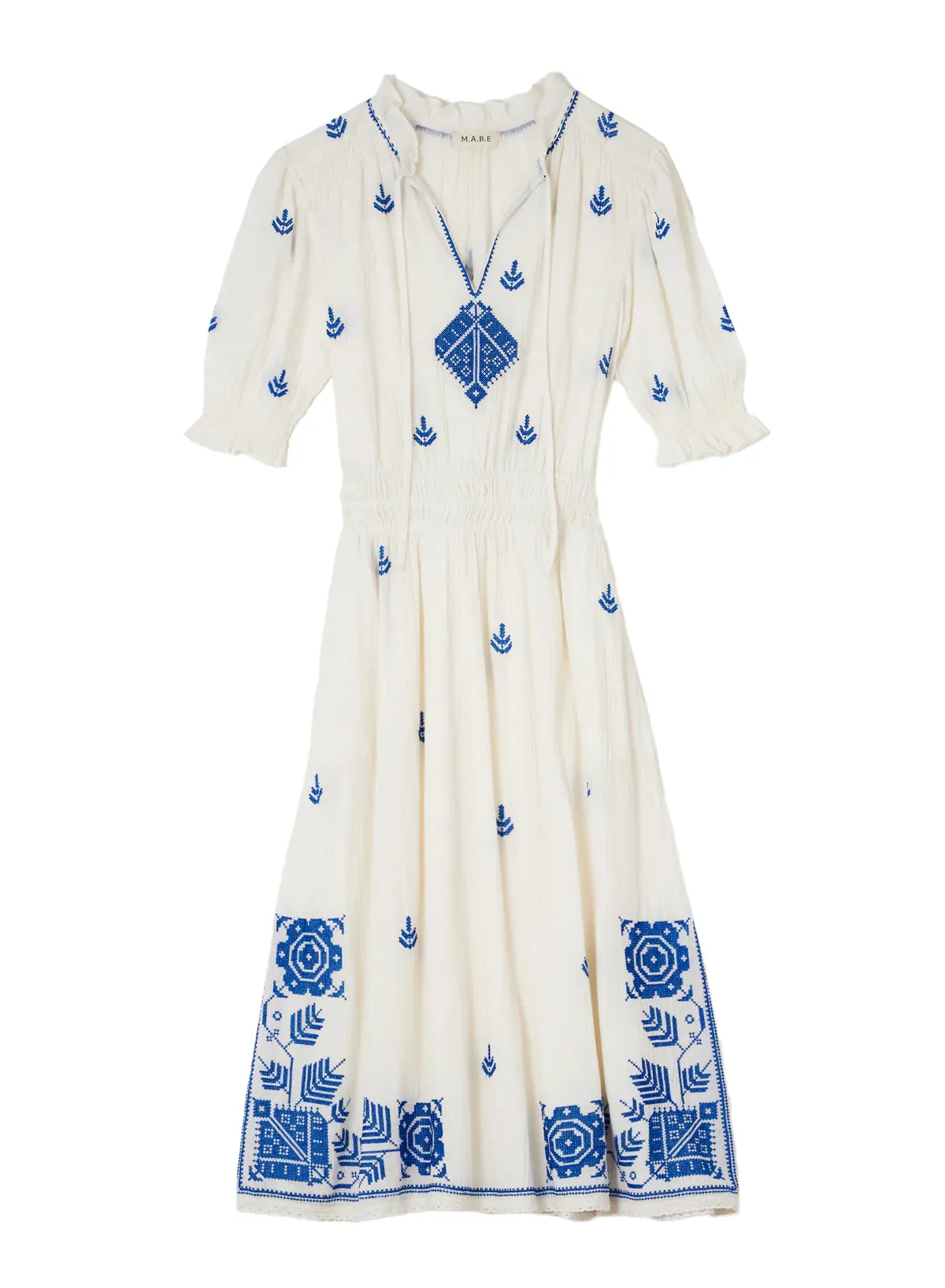 EDRA EMBROIDERED MIDI DRESS