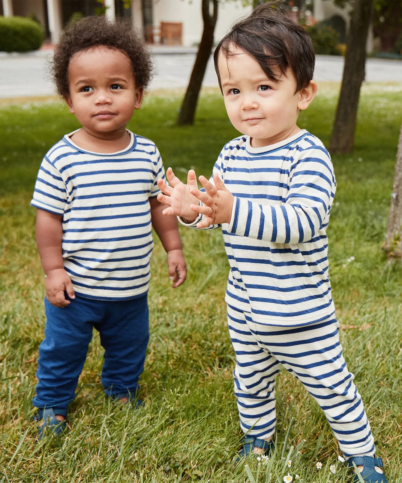 Edward Baby T-Shirt, Navy Stripe