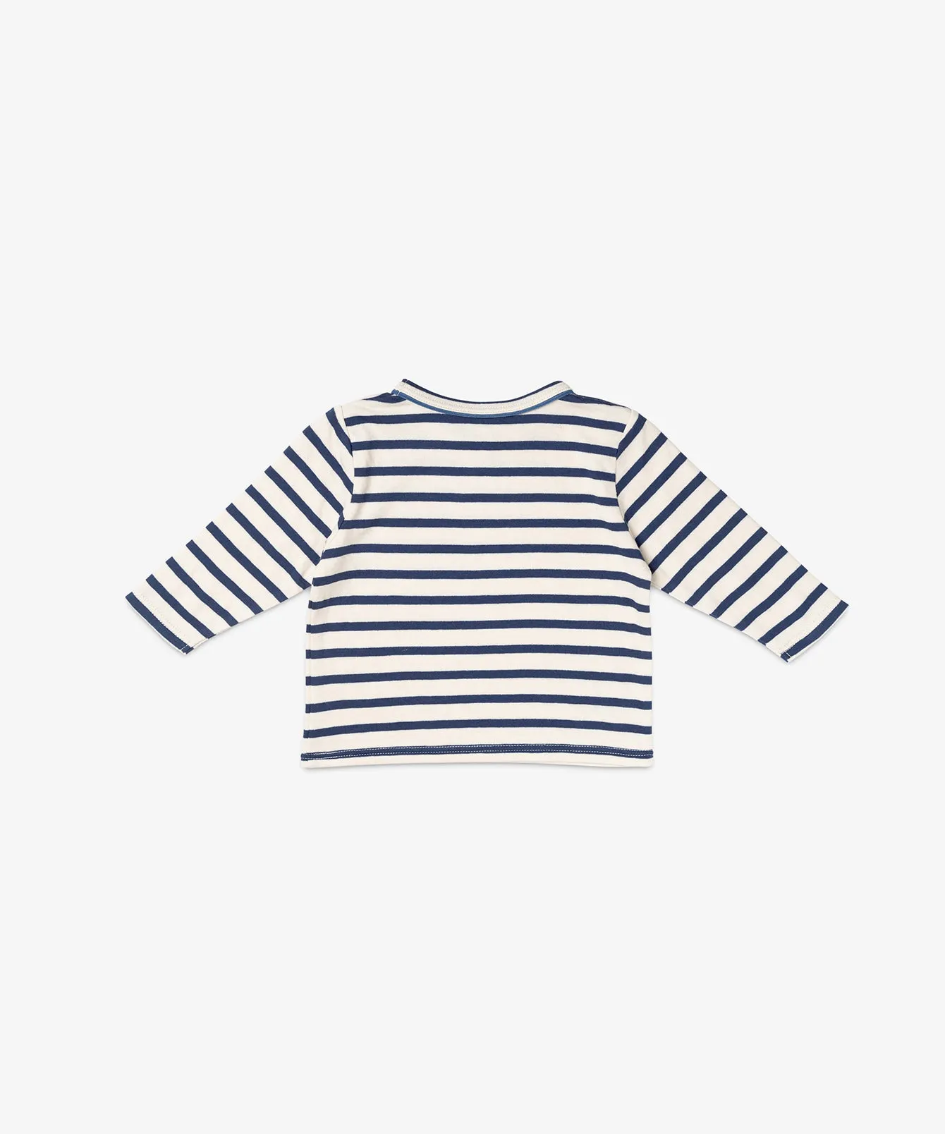 Edward Baby T-Shirt, Navy Stripe