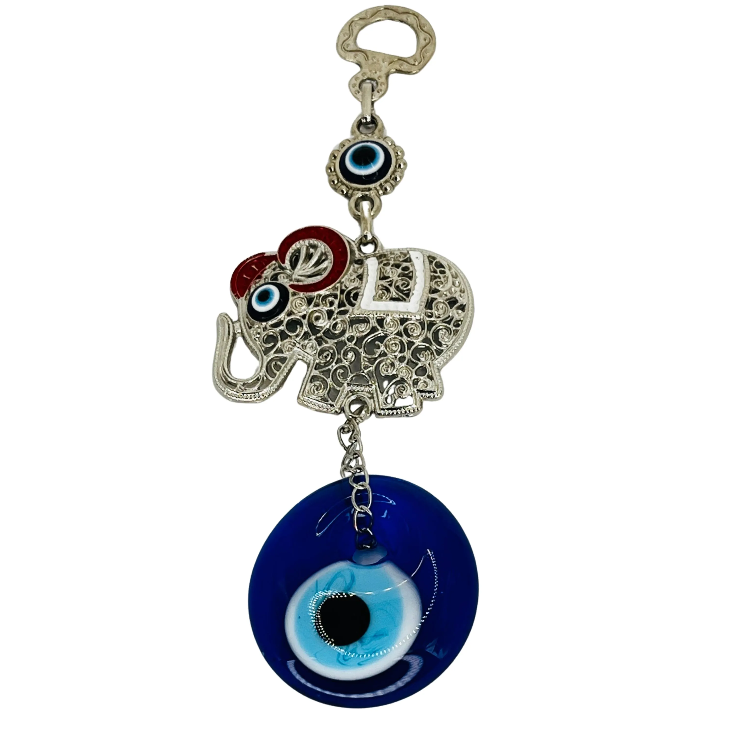 Elephant Evil Eye Metallic Wall Decor – Mix of 4 Colors 