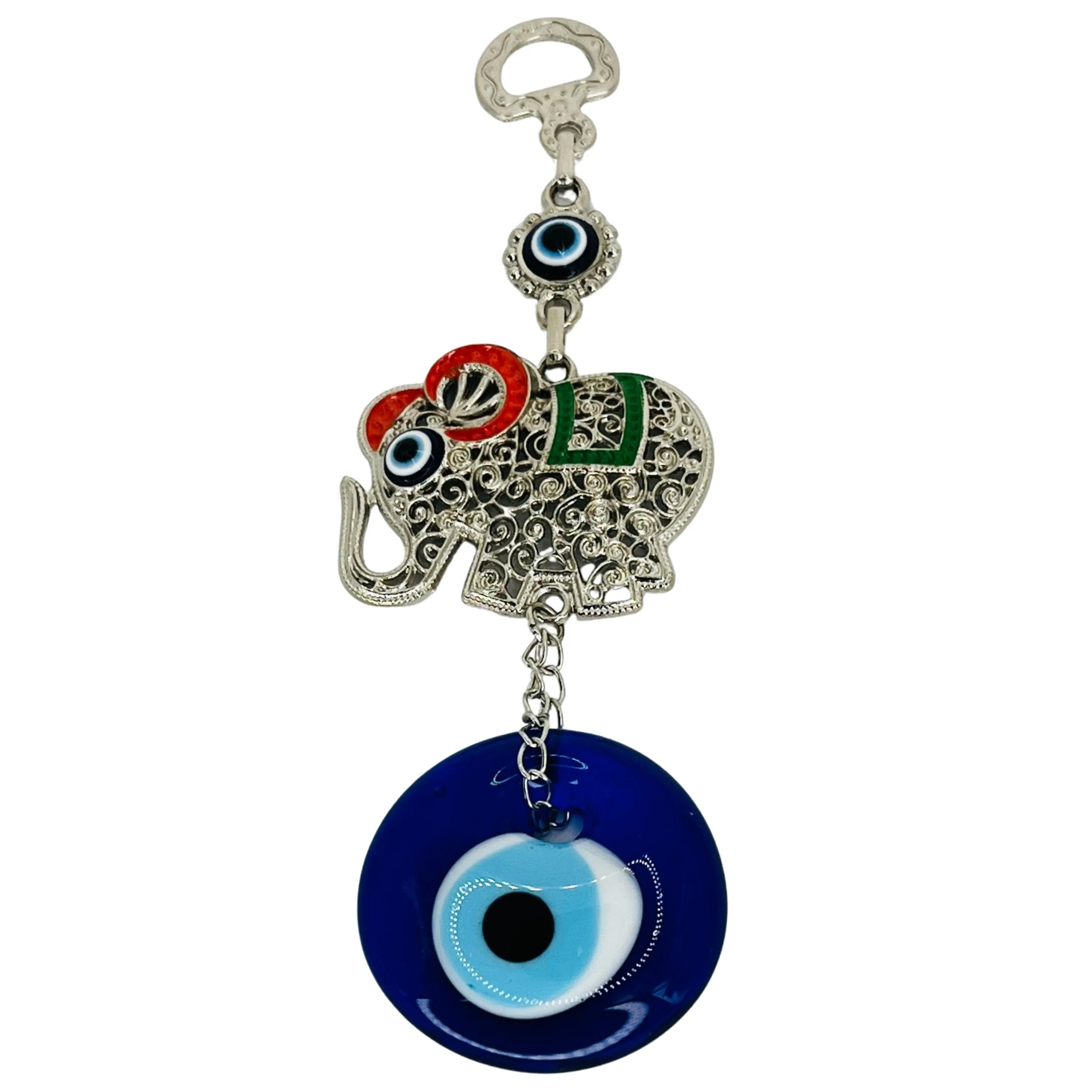 Elephant Evil Eye Metallic Wall Decor – Mix of 4 Colors 