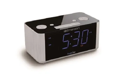 Emerson SmartSet Alarm Clock Radio, USB port for iPhone/iPad/iPod/Android and