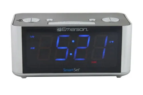 Emerson SmartSet Alarm Clock Radio, USB port for iPhone/iPad/iPod/Android and