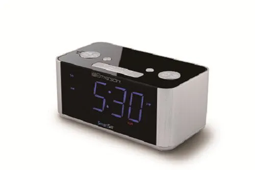 Emerson SmartSet Alarm Clock Radio, USB port for iPhone/iPad/iPod/Android and