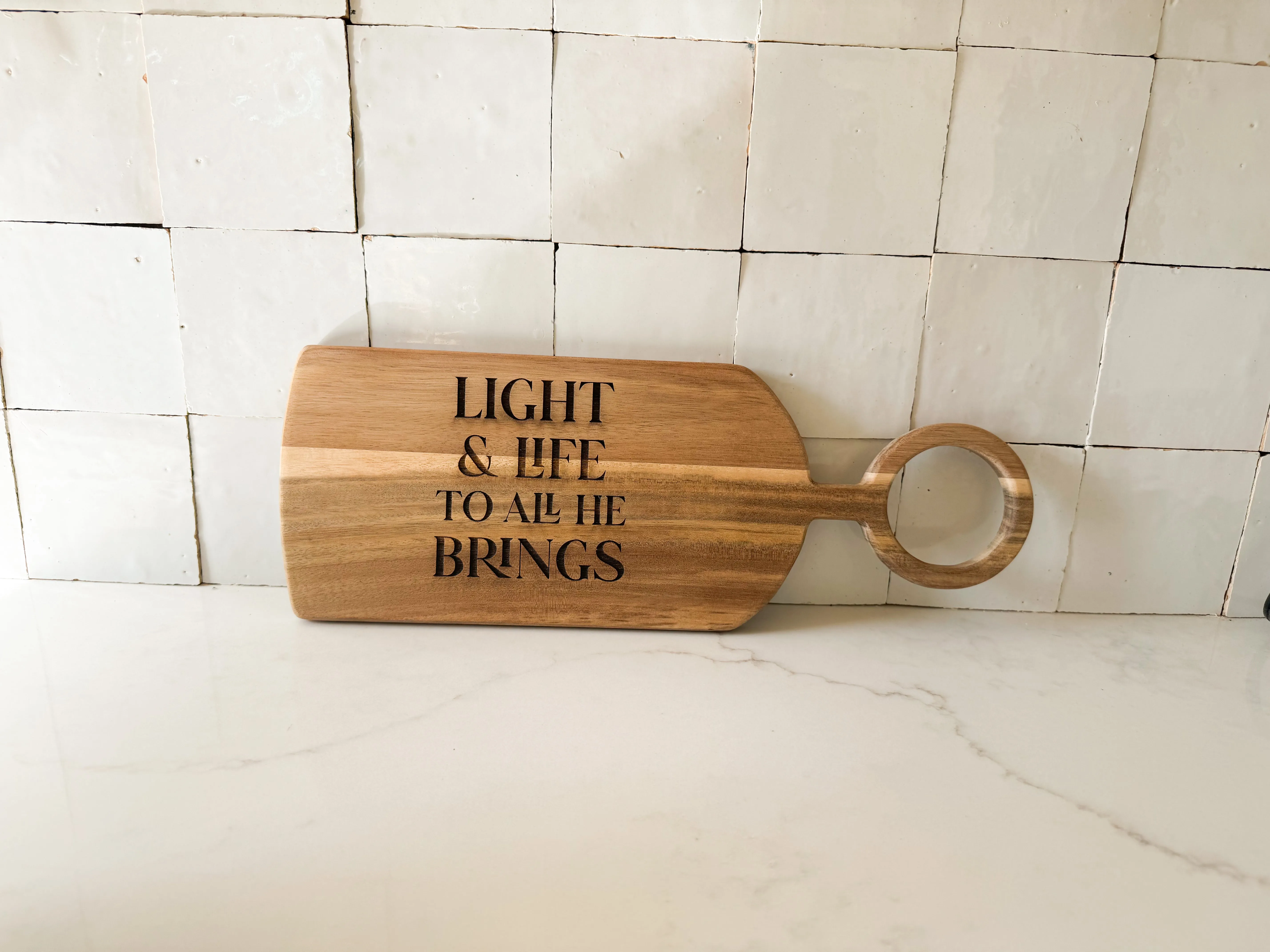Engraved Serving Board with Handle