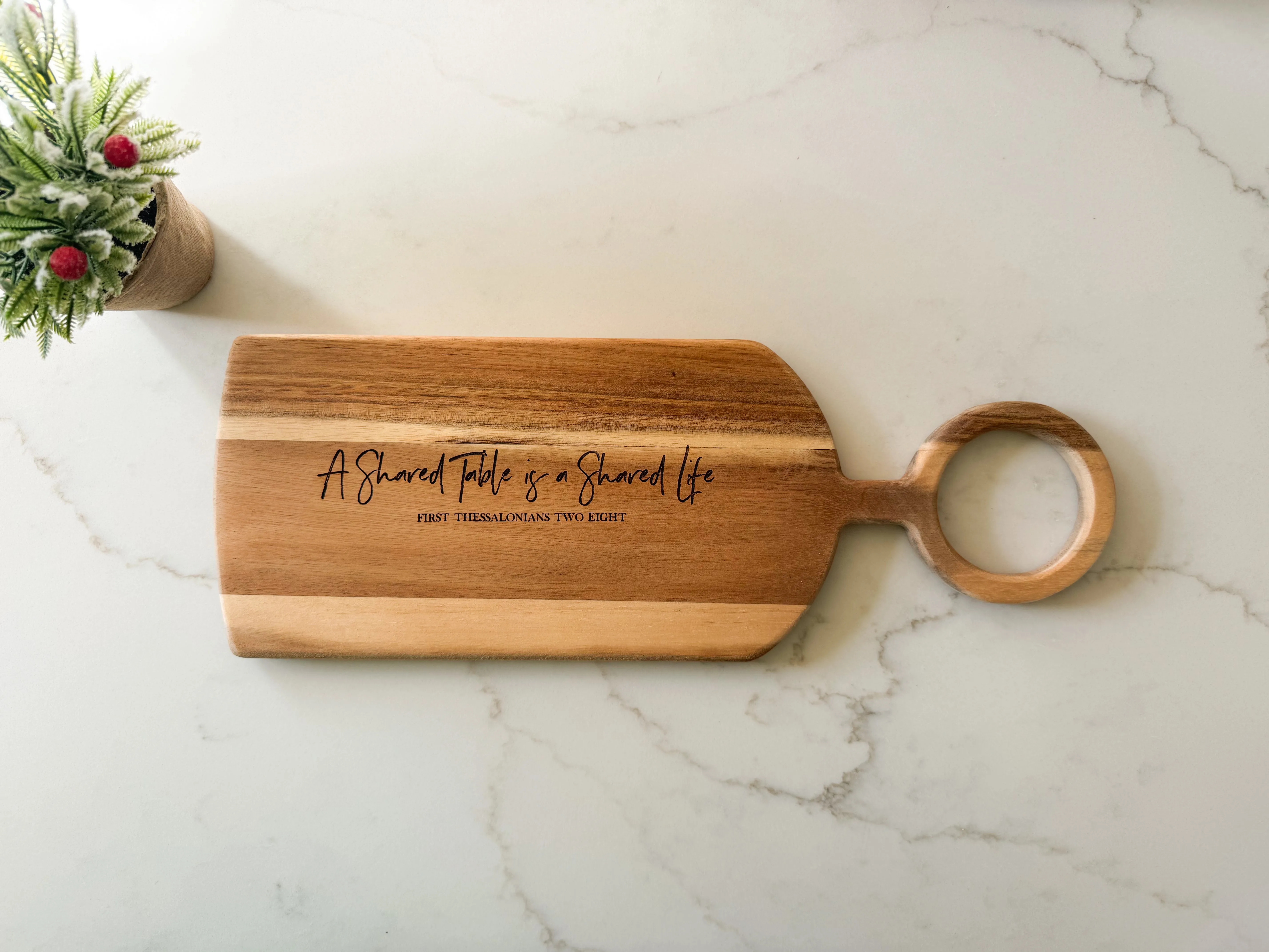 Engraved Serving Board with Handle