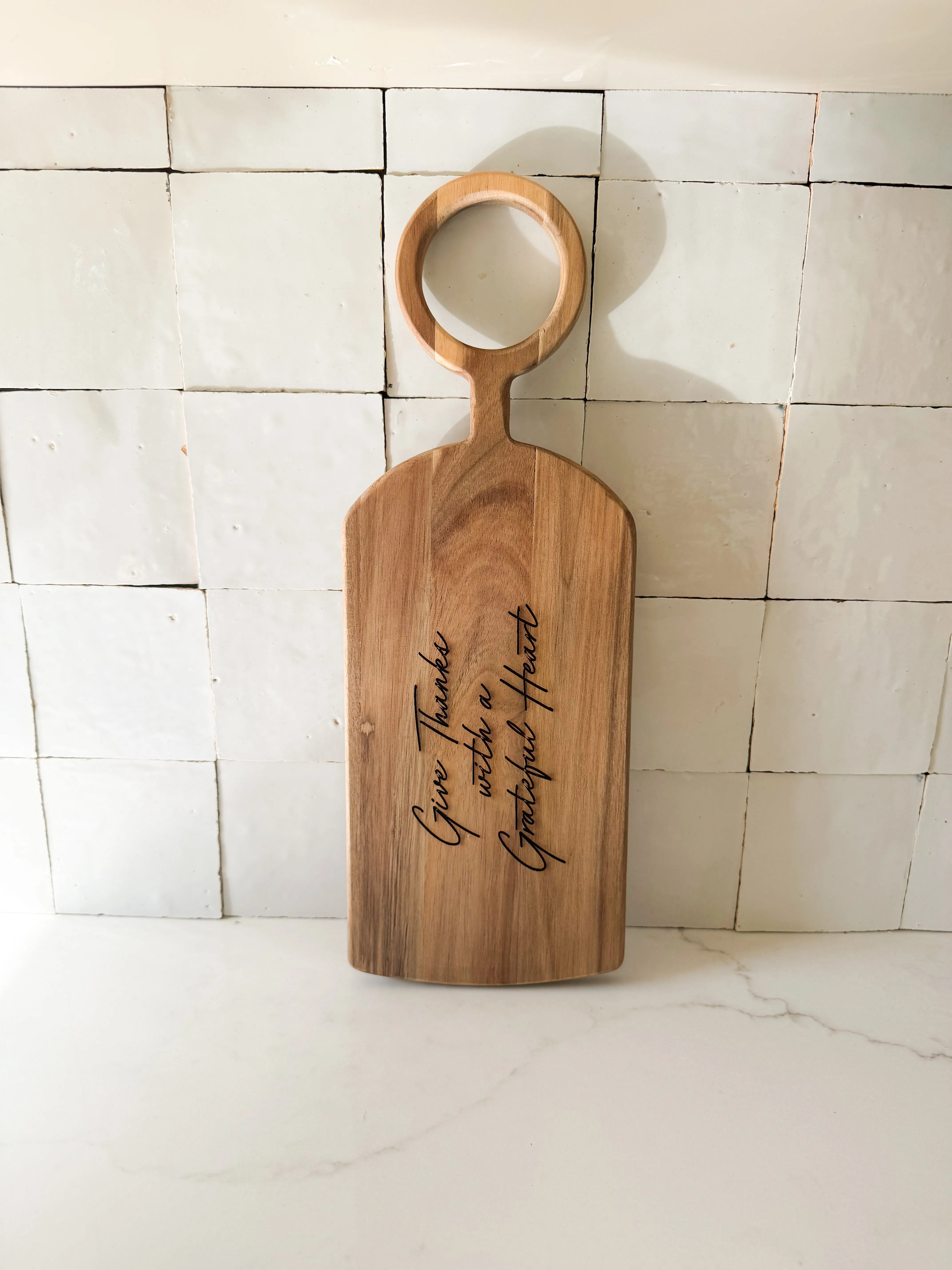 Engraved Serving Board with Handle