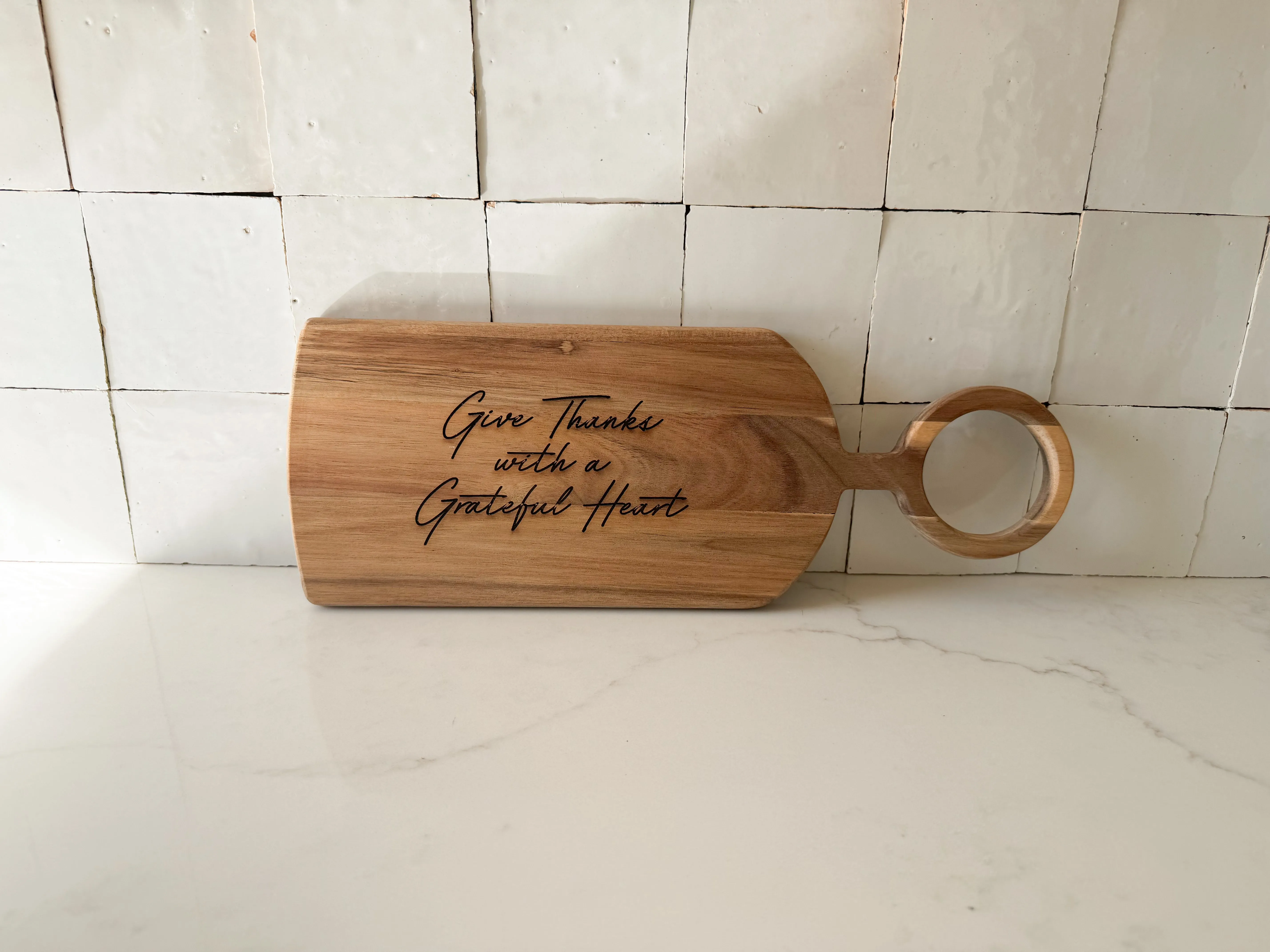 Engraved Serving Board with Handle