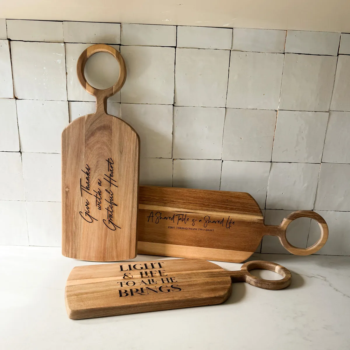 Engraved Serving Board with Handle