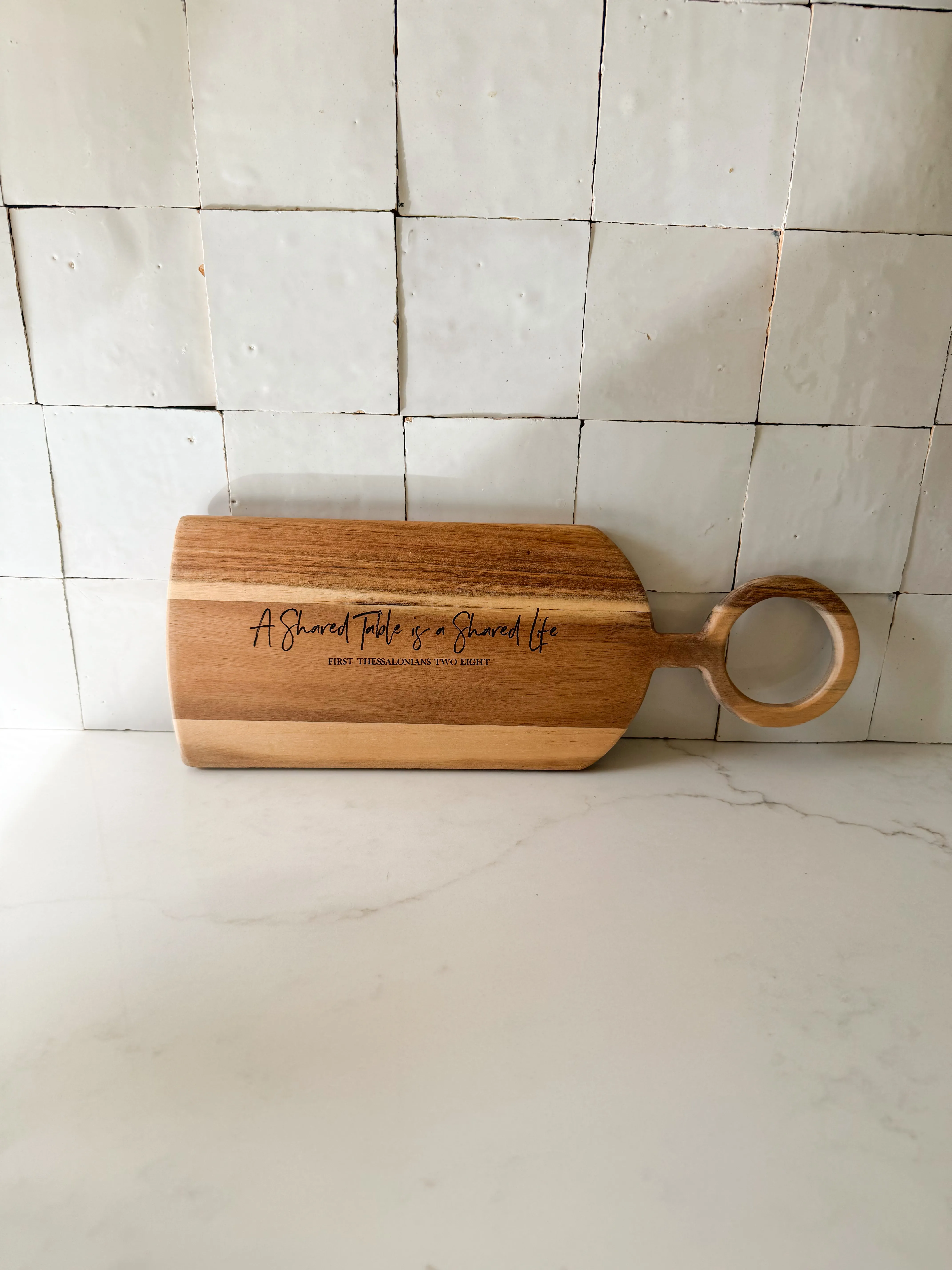 Engraved Serving Board with Handle