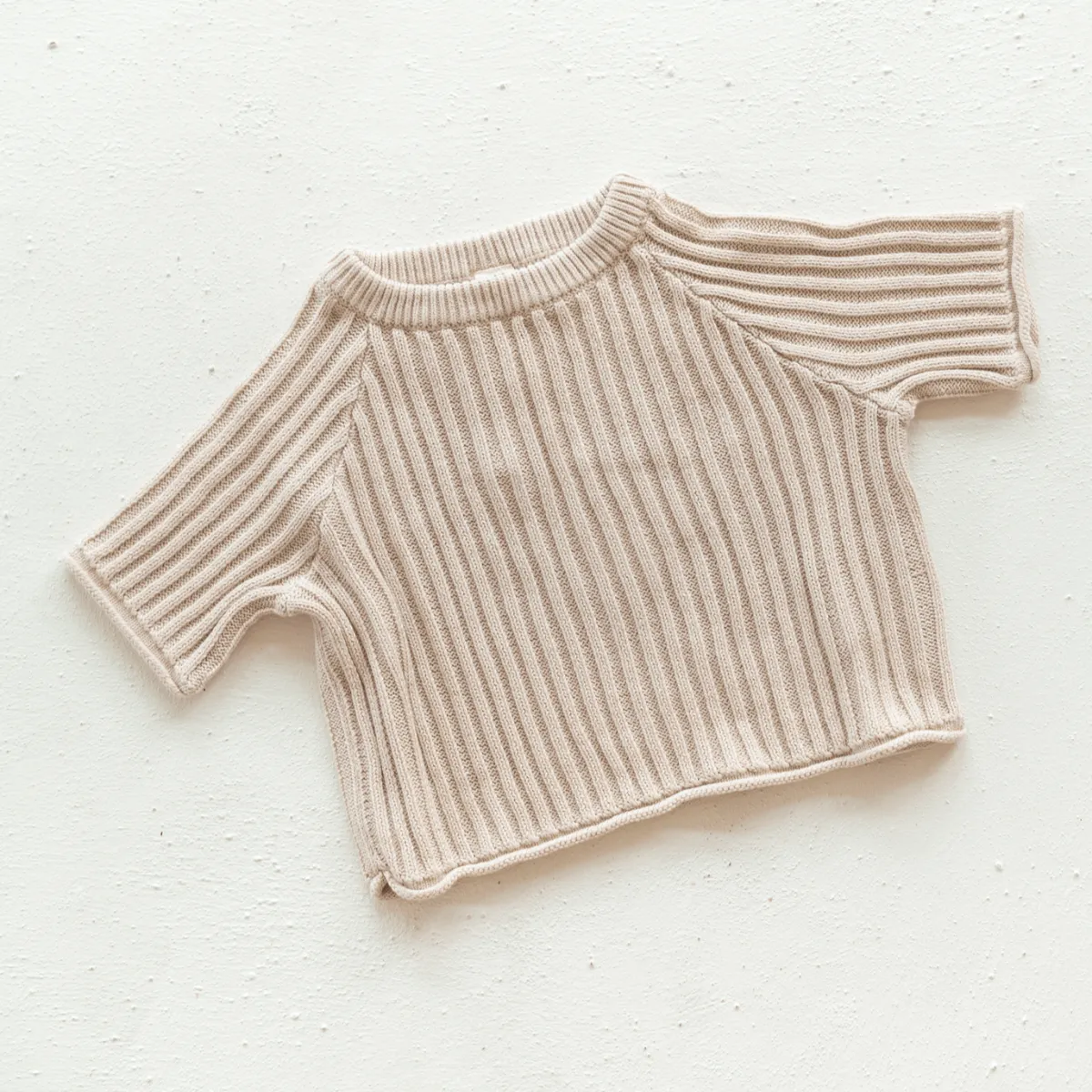 Essential Knit Tee - Biscuit