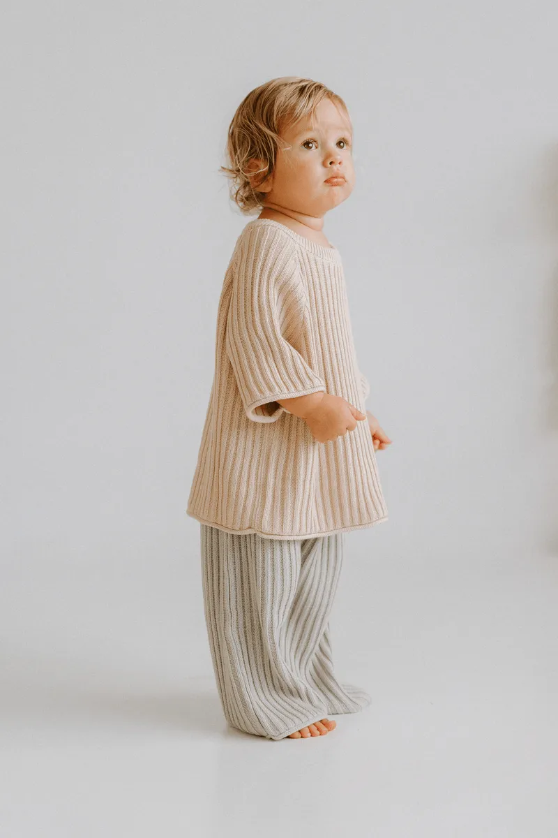 Essential Knit Tee - Biscuit
