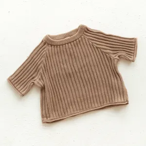 Essential Knit Tee - Chocolate