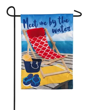 Evergreen Meet Me by the Water Garden Linen Flag, 18'' x 12.5'' inches