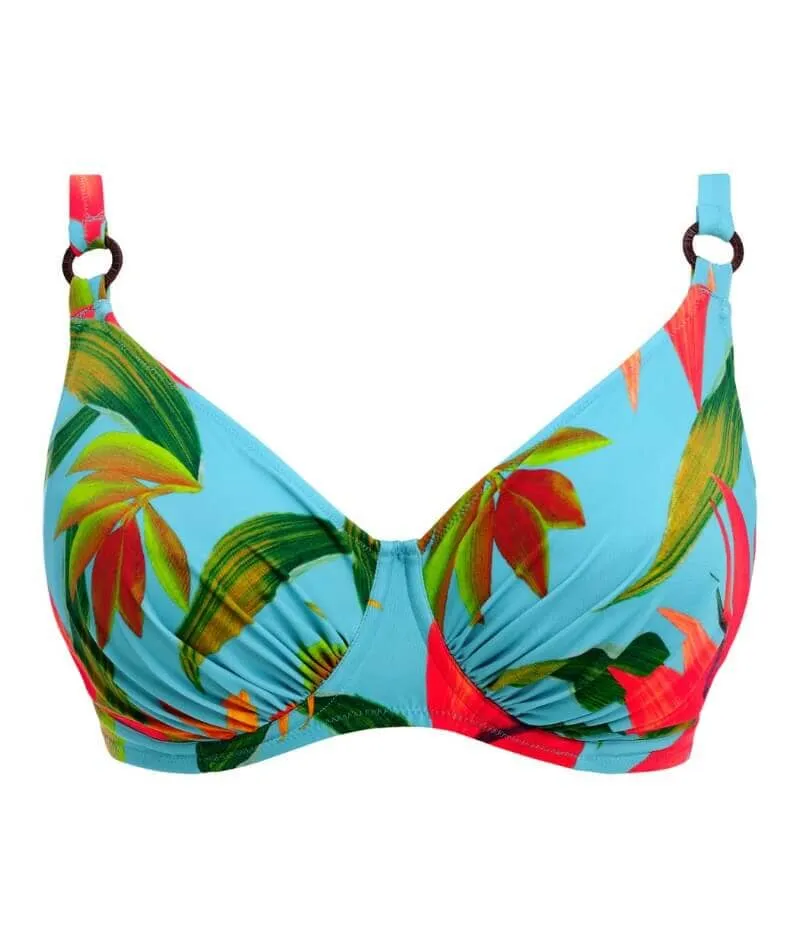 Fantasie Swim Pichola Underwire Gathered Full Cup Bikini Top - Aqua
